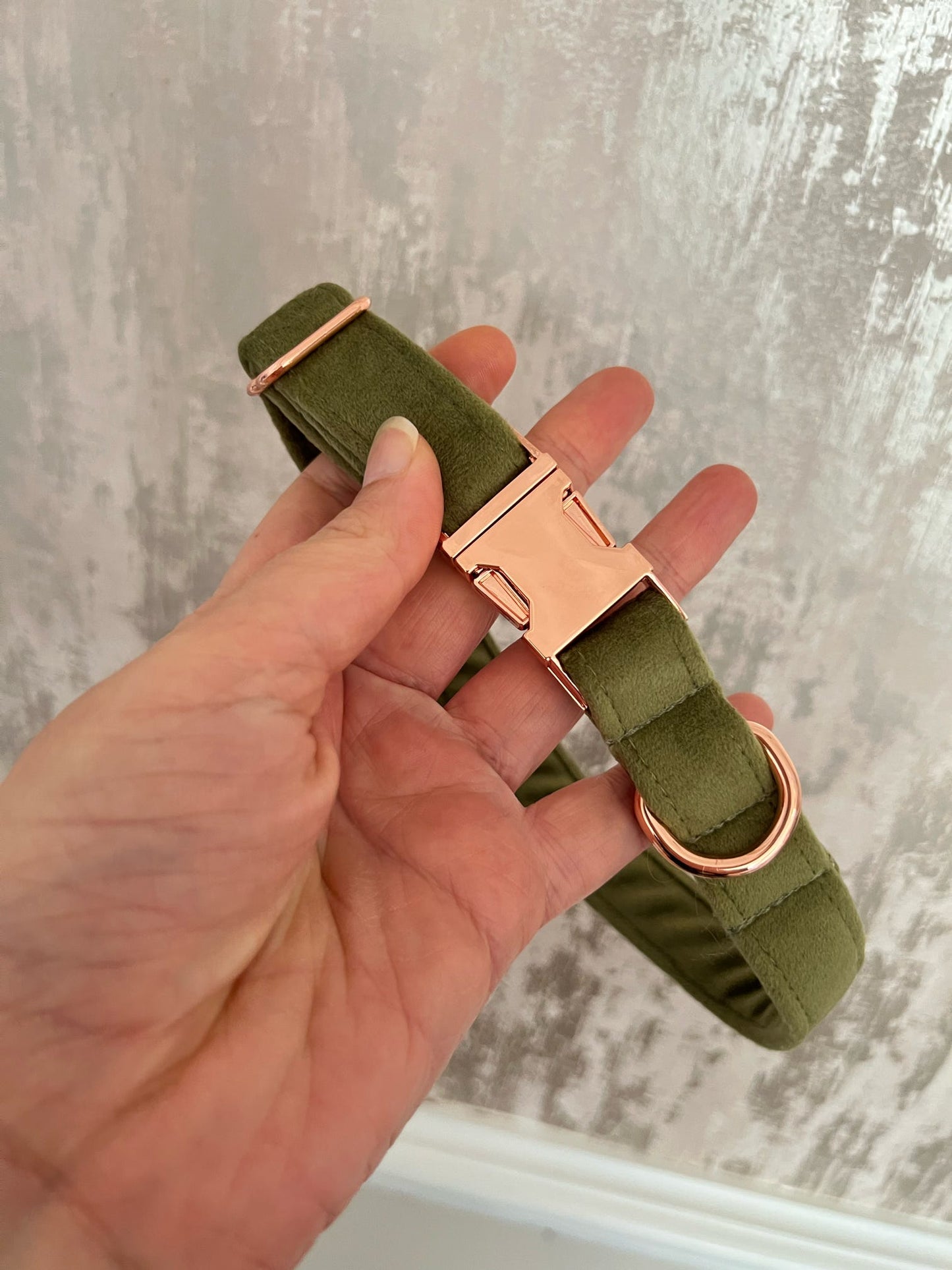 Collar | Fabric | Medium - Olivine Velvet