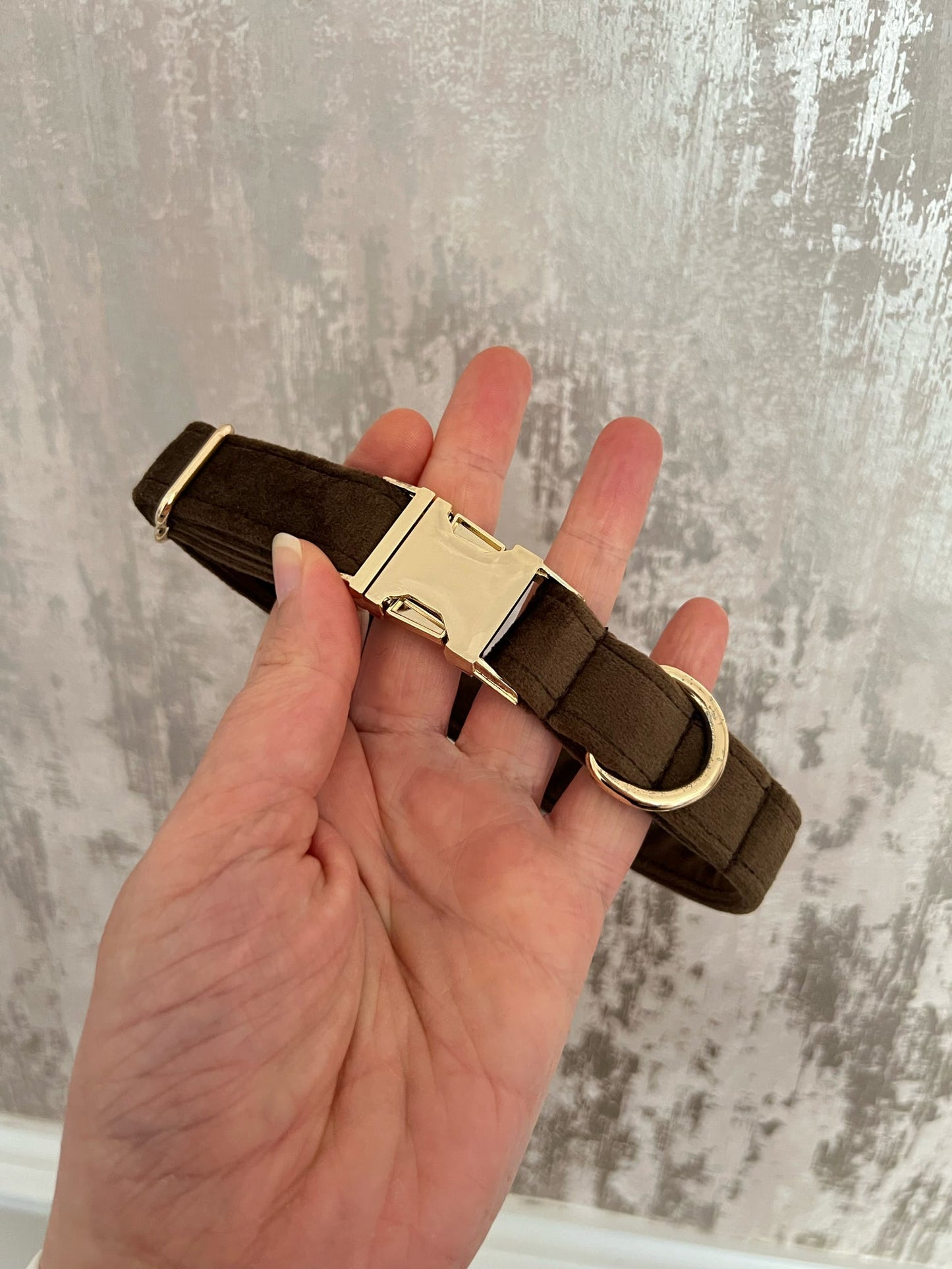 Collar | Fabric | Small - Brown Velvet