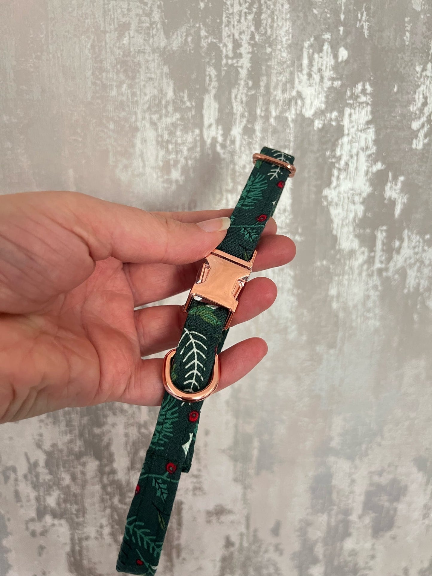 Collar | Fabric | Medium - Green Holly