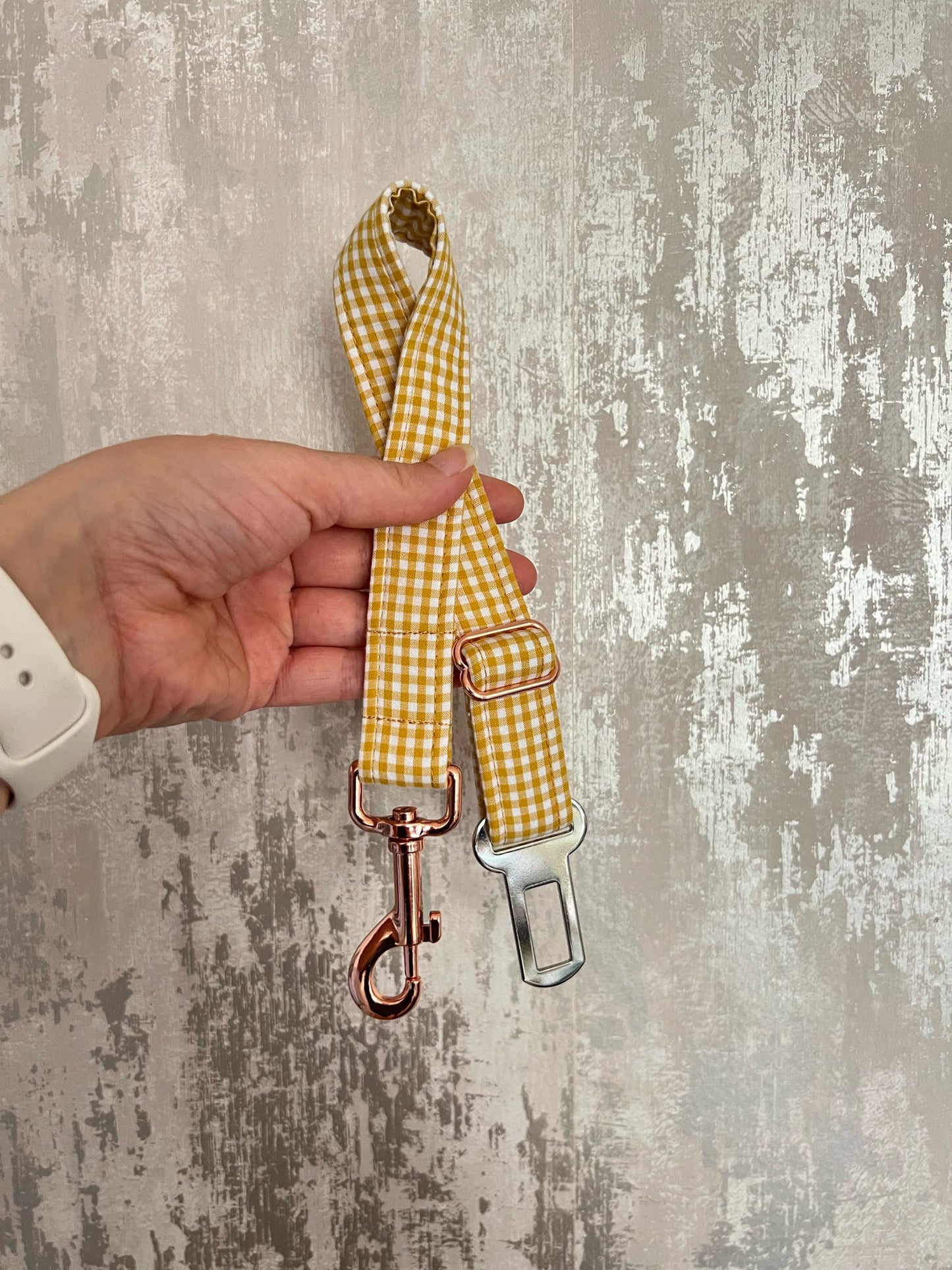 Seatbelt | Fabric - Mustard Gingham