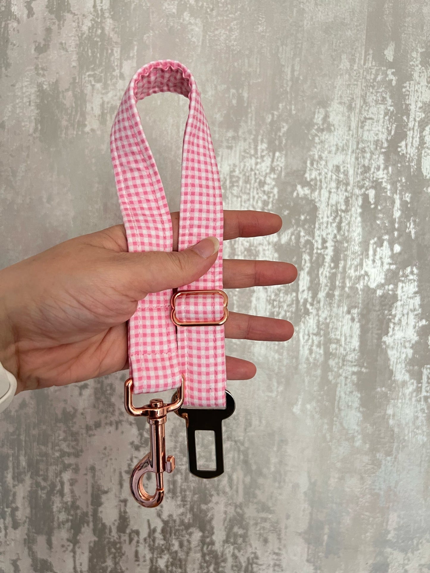 Seatbelt | Fabric - Pink Gingham