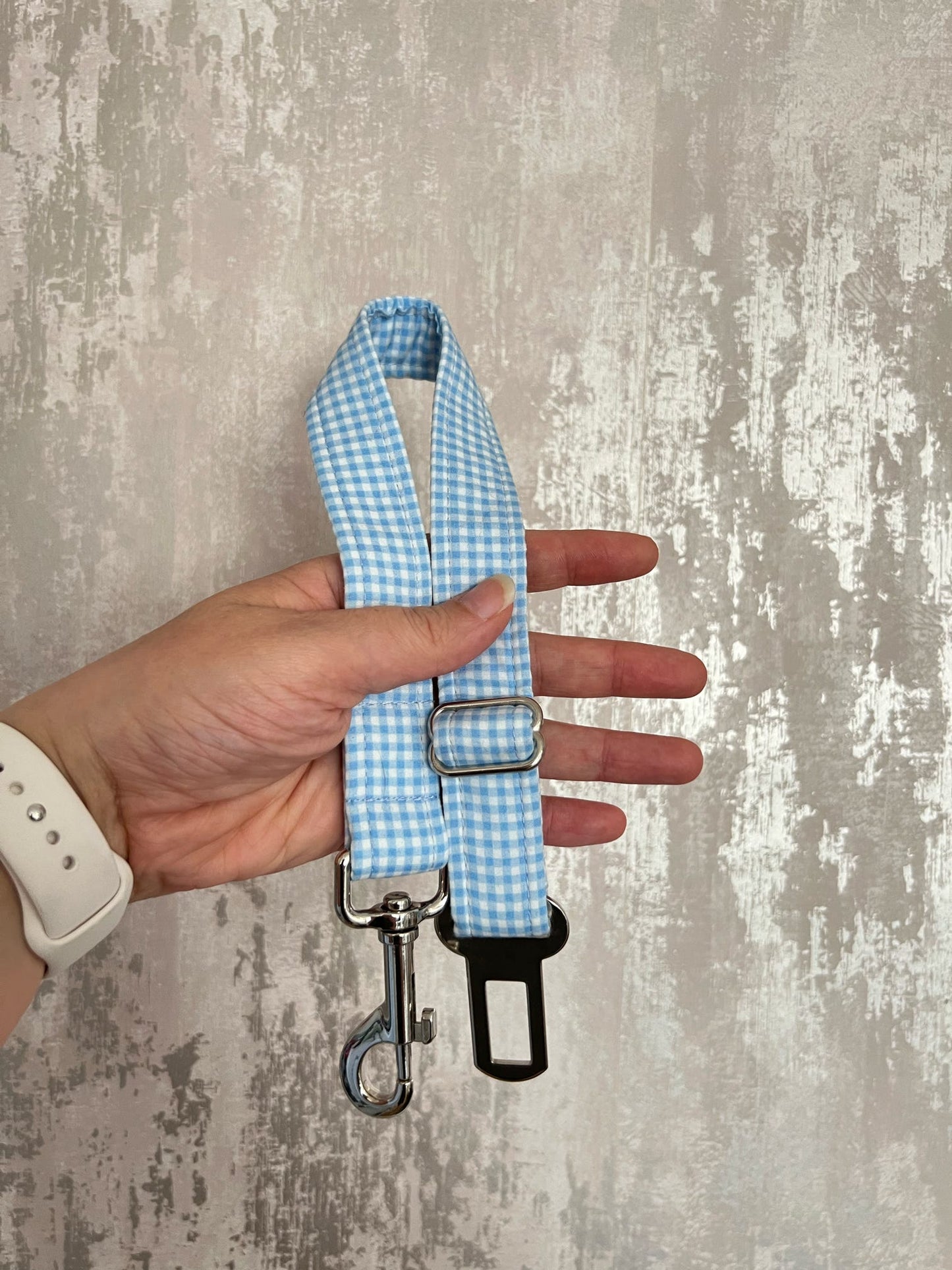 Seatbelt | Fabric - Blue Gingham
