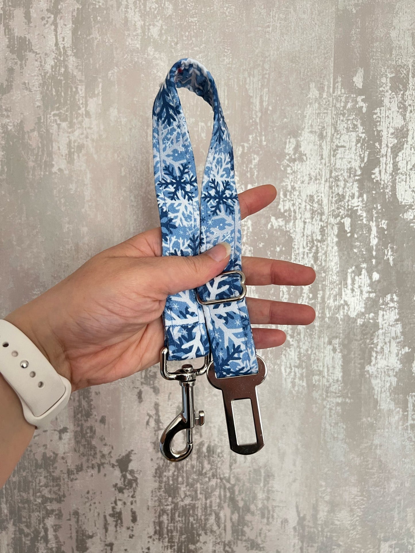 Seatbelt | Fabric - Blue Snowflakes