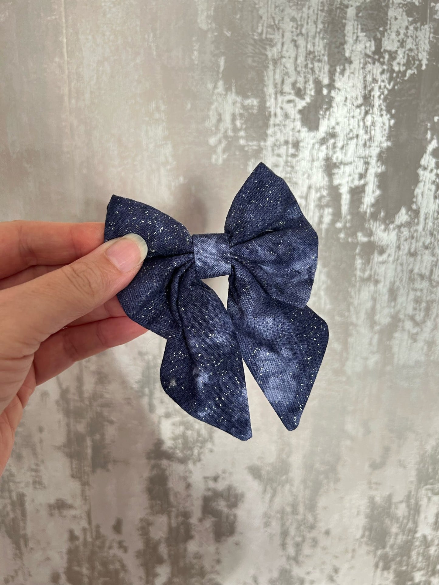 Fabric | Sailor Bow - Blue Glitter