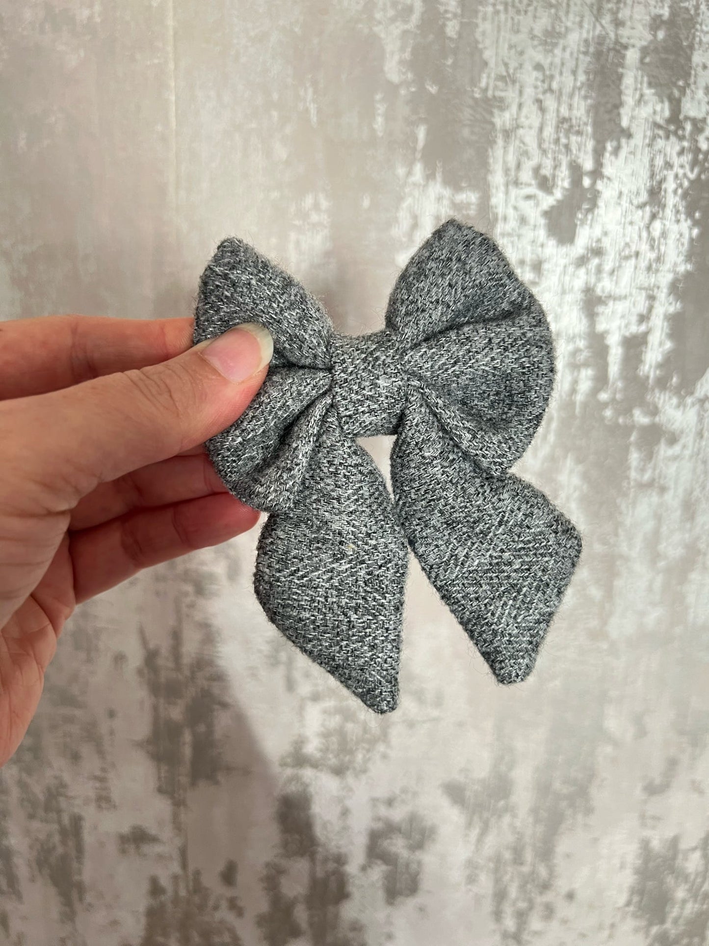 Fabric | Sailor Bow - Grey Tweed