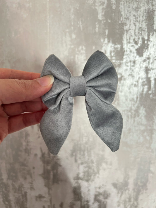 Fabric | Sailor Bow - Grey Velvet