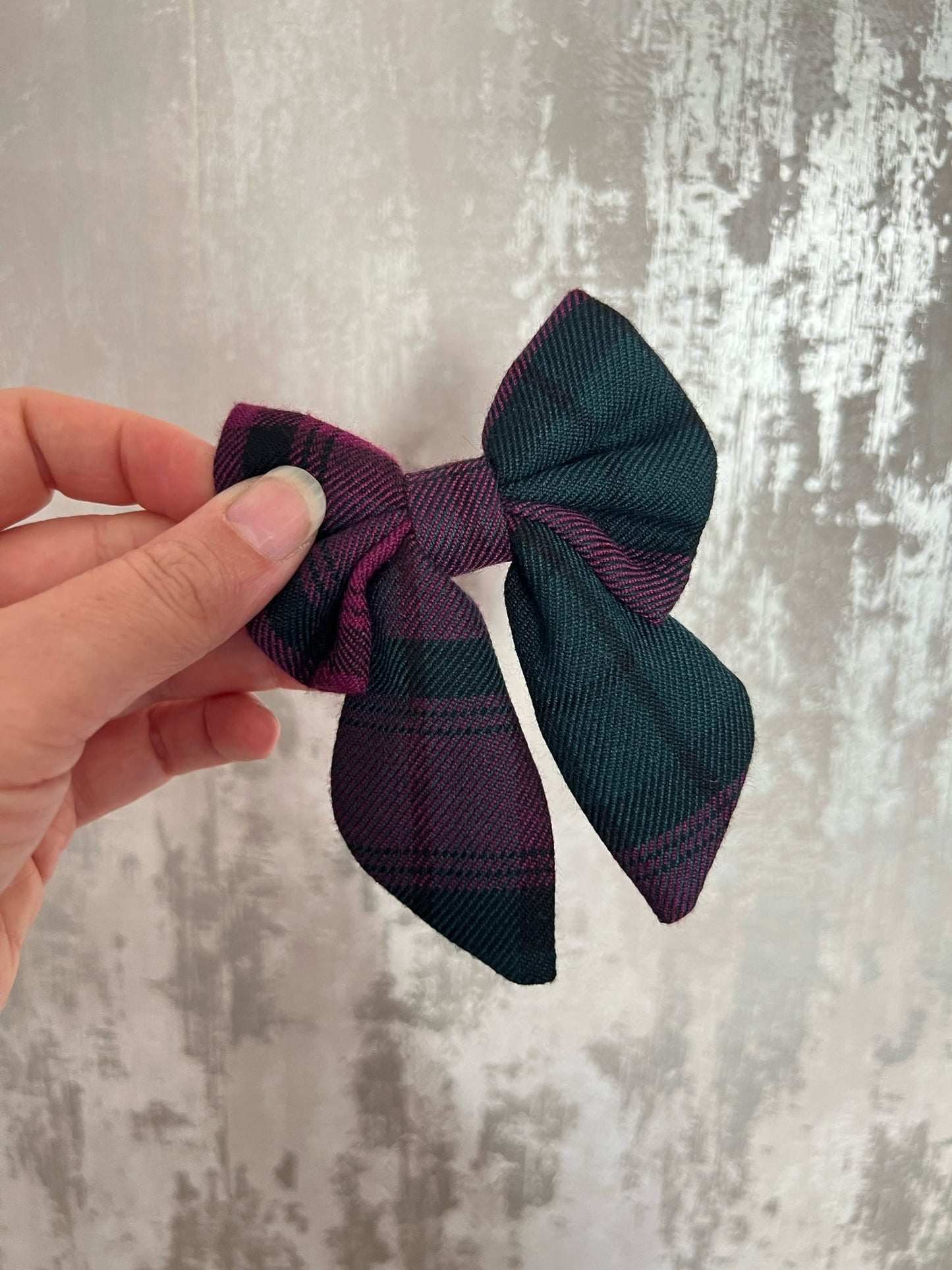 Fabric | Sailor Bow - Purple Tartan