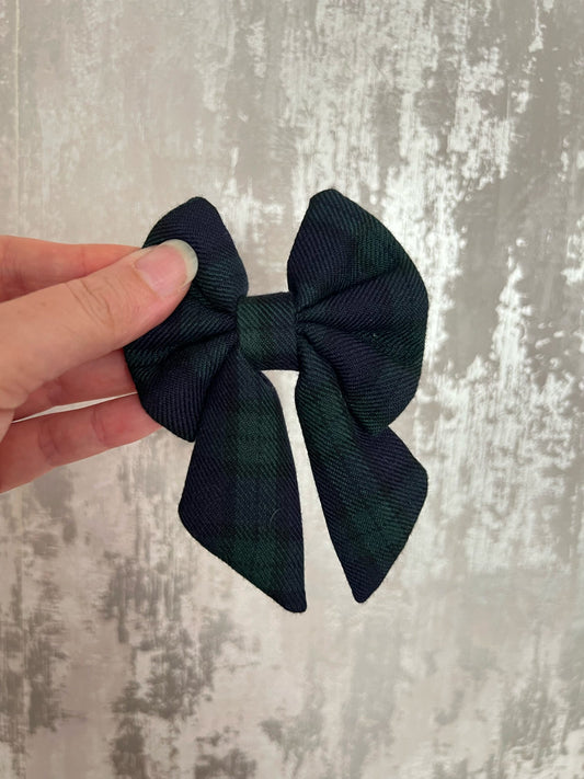 Fabric | Sailor Bow - Navy Tartan