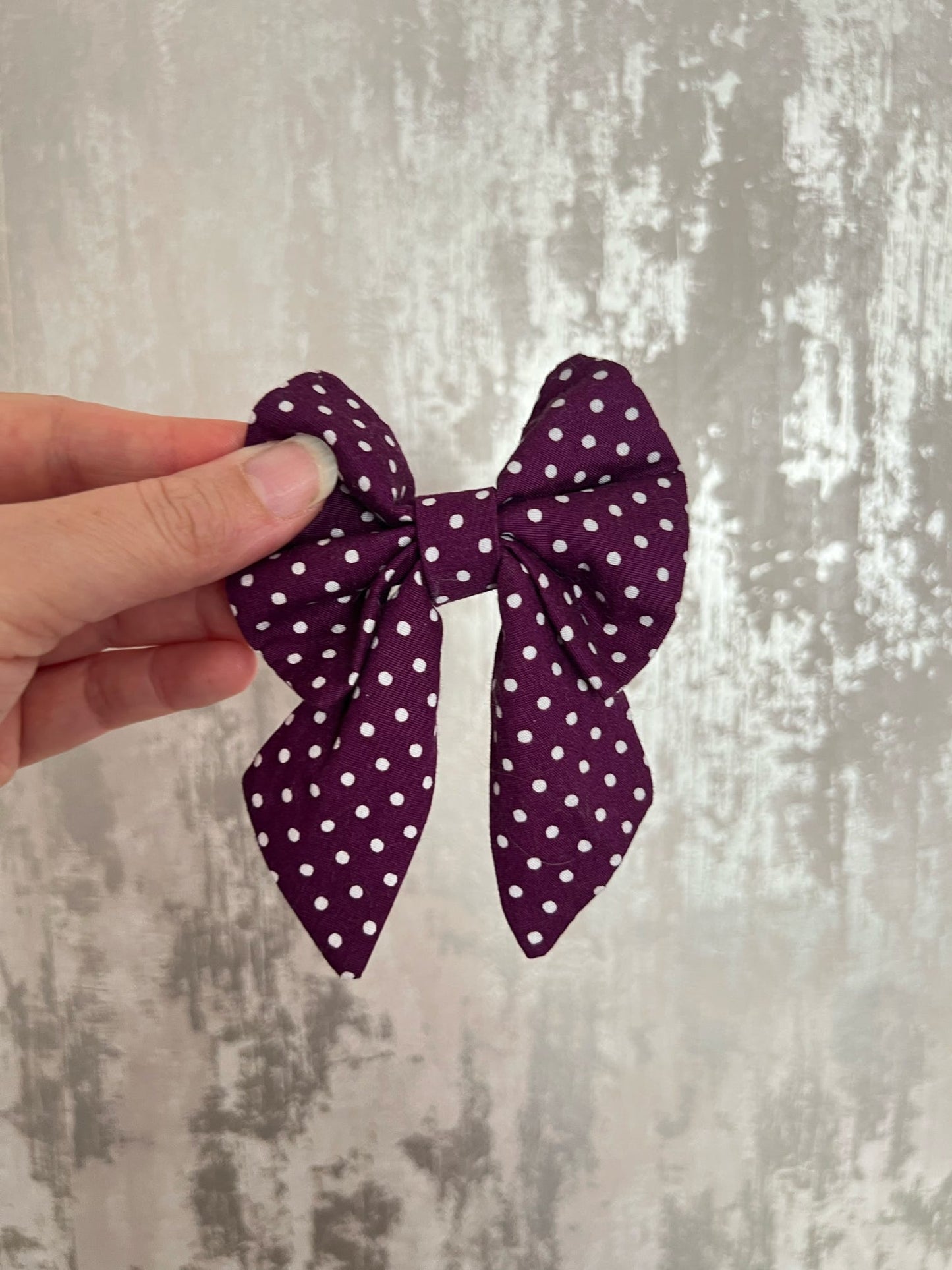 Fabric | Sailor Bow - Purple Polka Dot