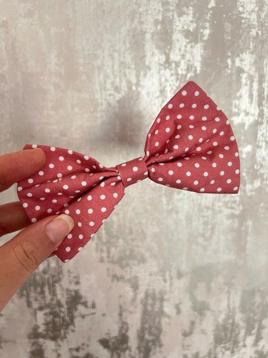 Fabric | Bow tie M - Pink Polka Dot