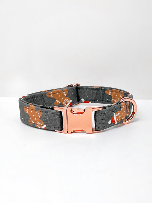 Collar | Fabric - Grey Gingerbread