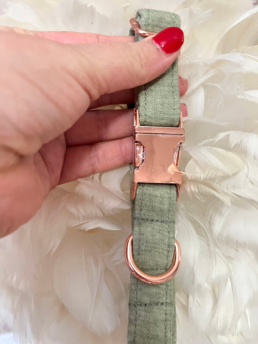 SALE Collar | Fabric - Olive Linen