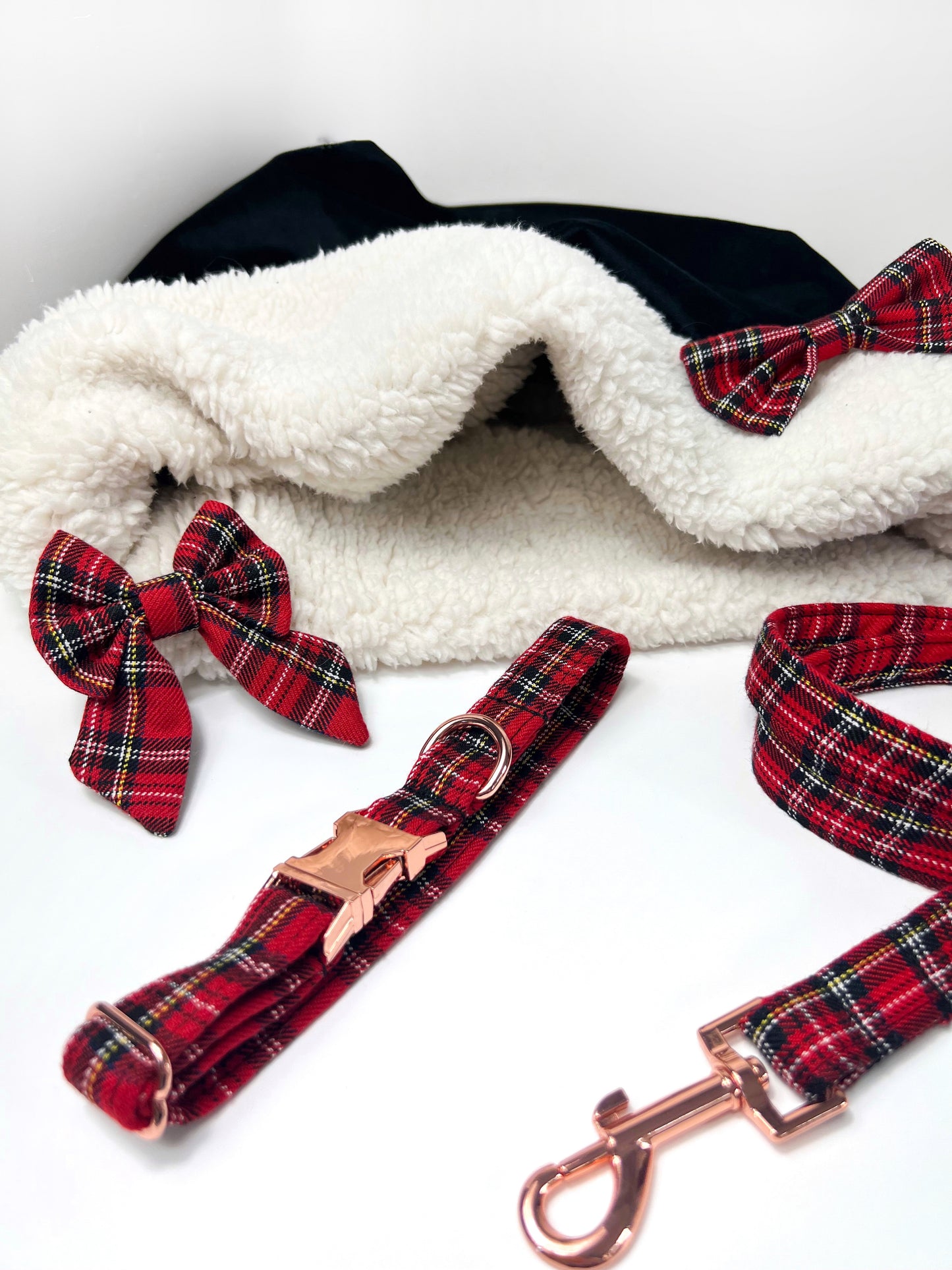 Lead | Fabric - Red Tartan