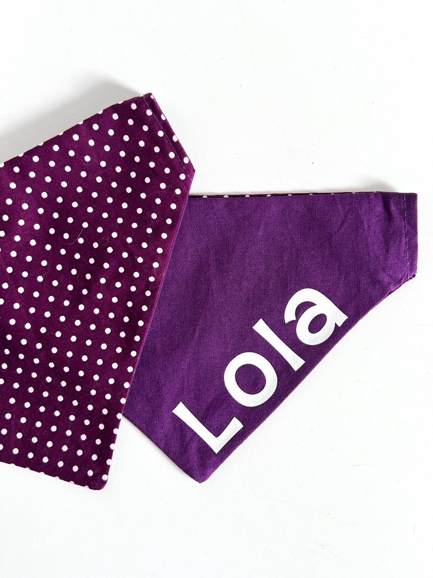 Bandana - Aubergine Polka Dot