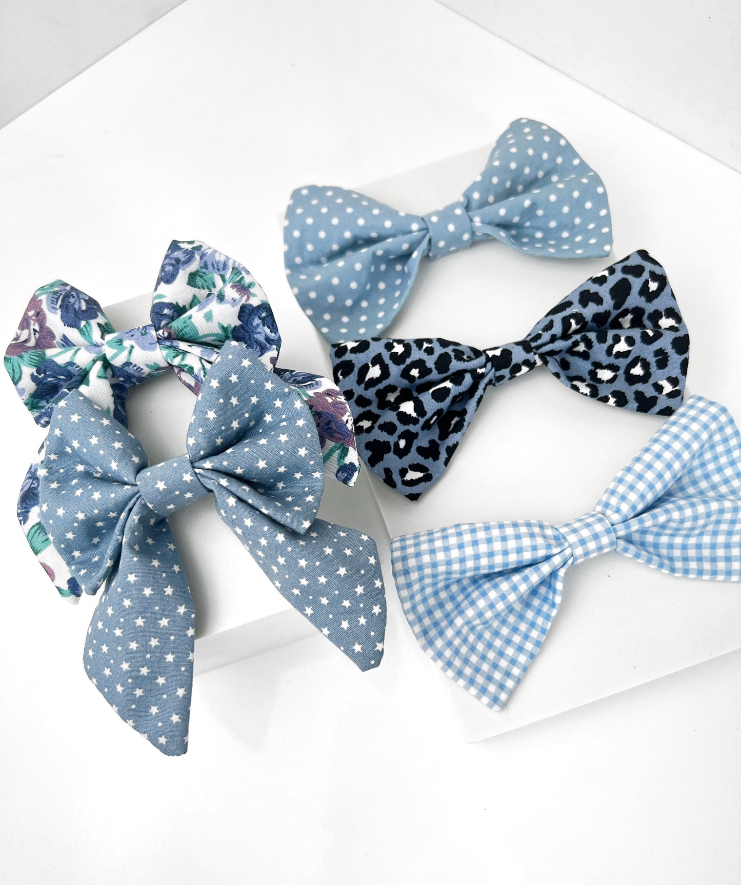 Bows - Blue Polka Dot