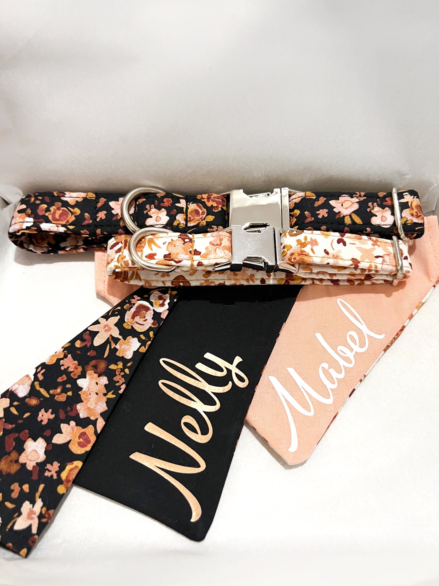 Collar | Fabric - Black Fall Florals