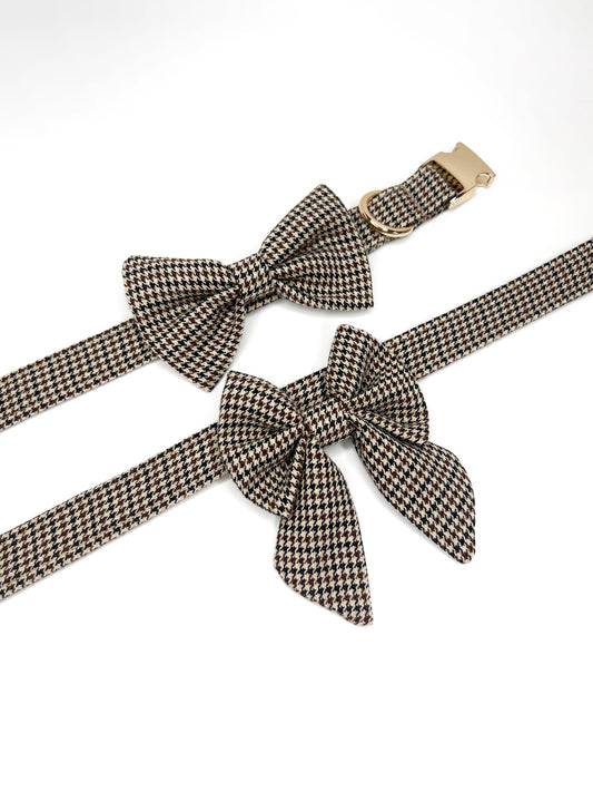 Bows - Brown Houndstooth