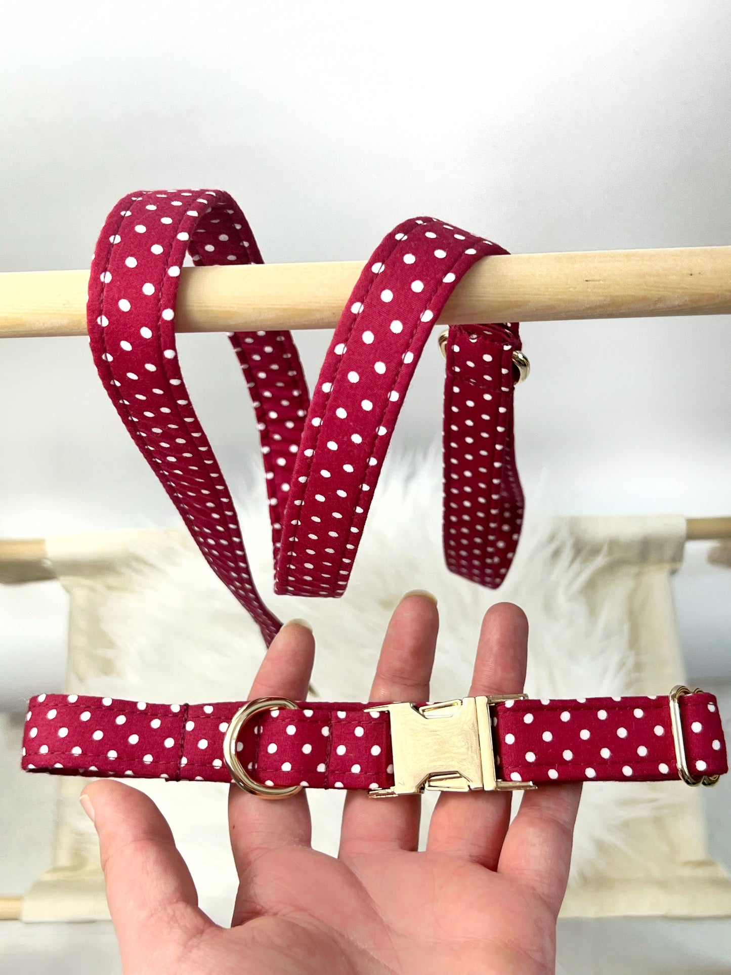 Collar | Fabric - Red Polka Dot