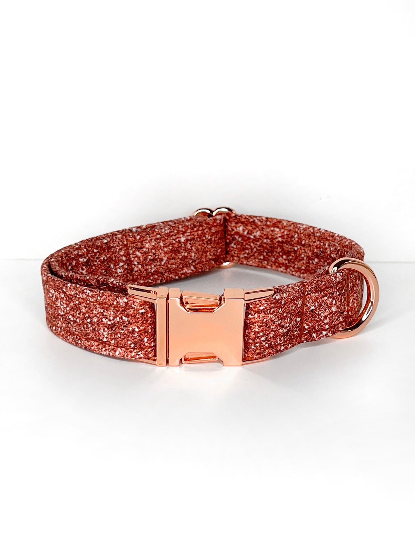 Collar | Fabric - Rose Gold Glitter