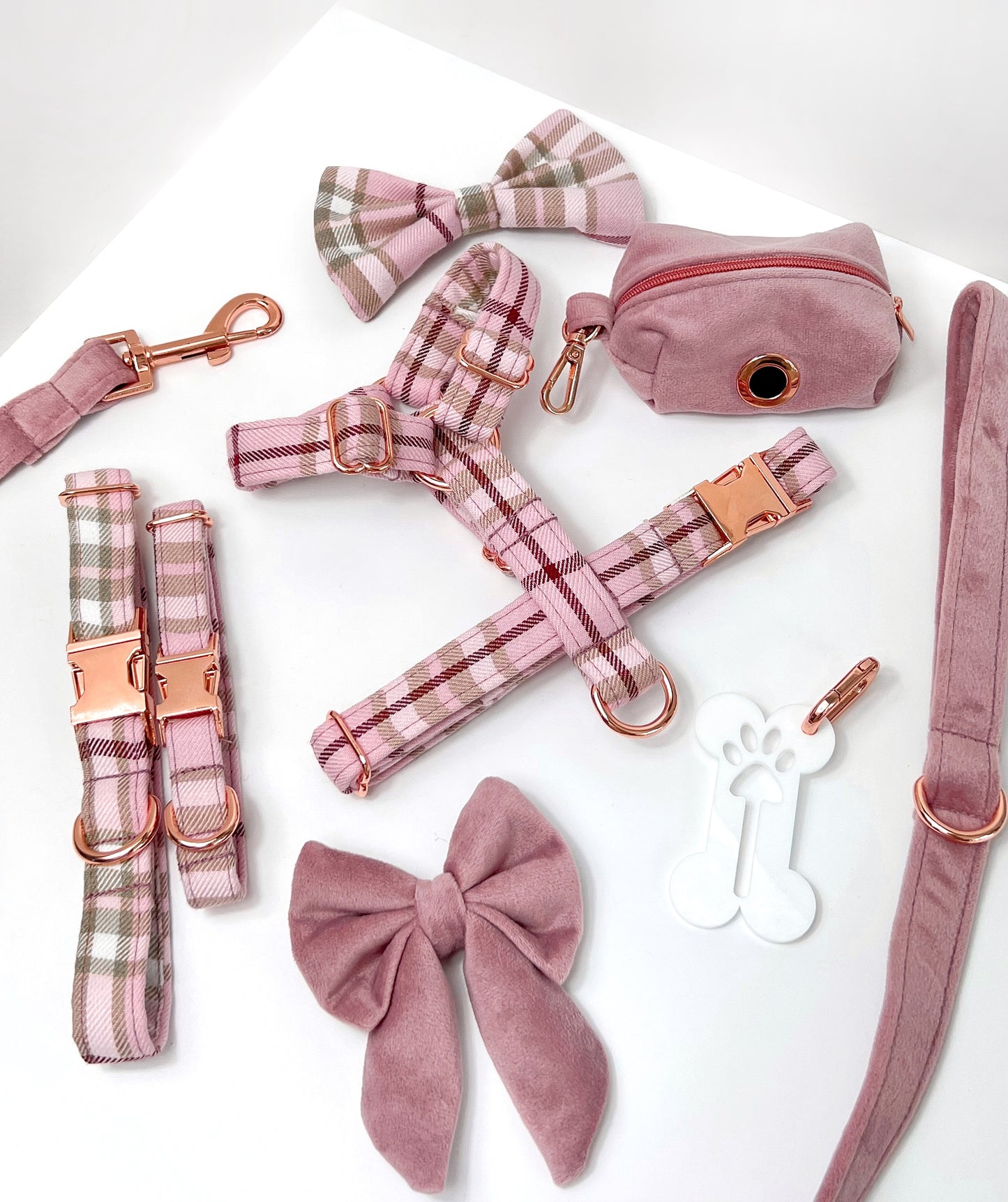 Collar | Fabric - Pink Tartan