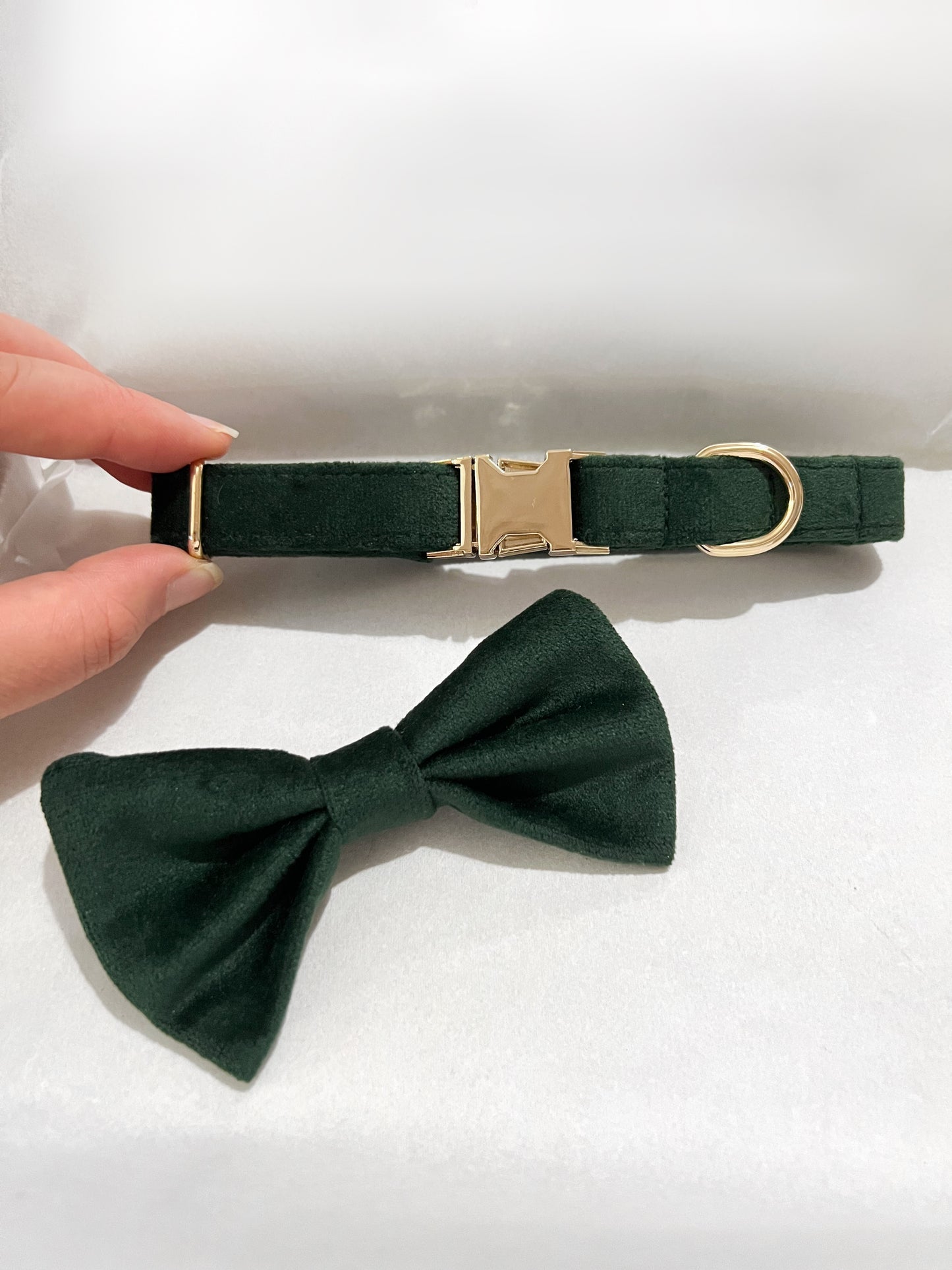 Collar | Fabric - Emerald Green Velvet