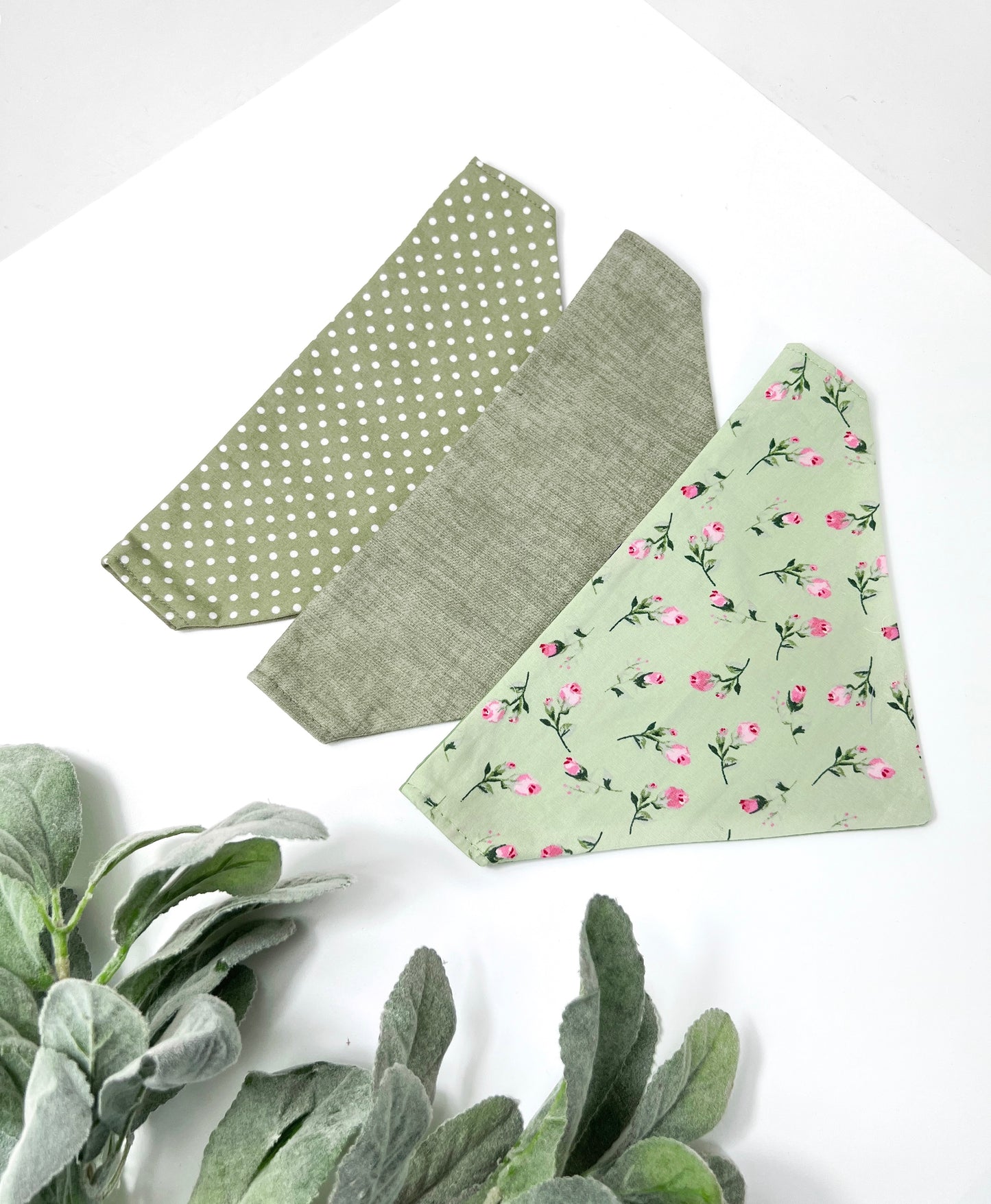 Bandana - Sage Polka Dot