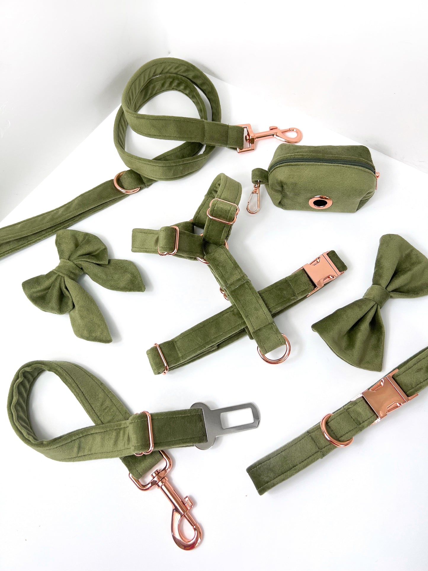 Harness | Fabric Strap - Olivine Green Velvet