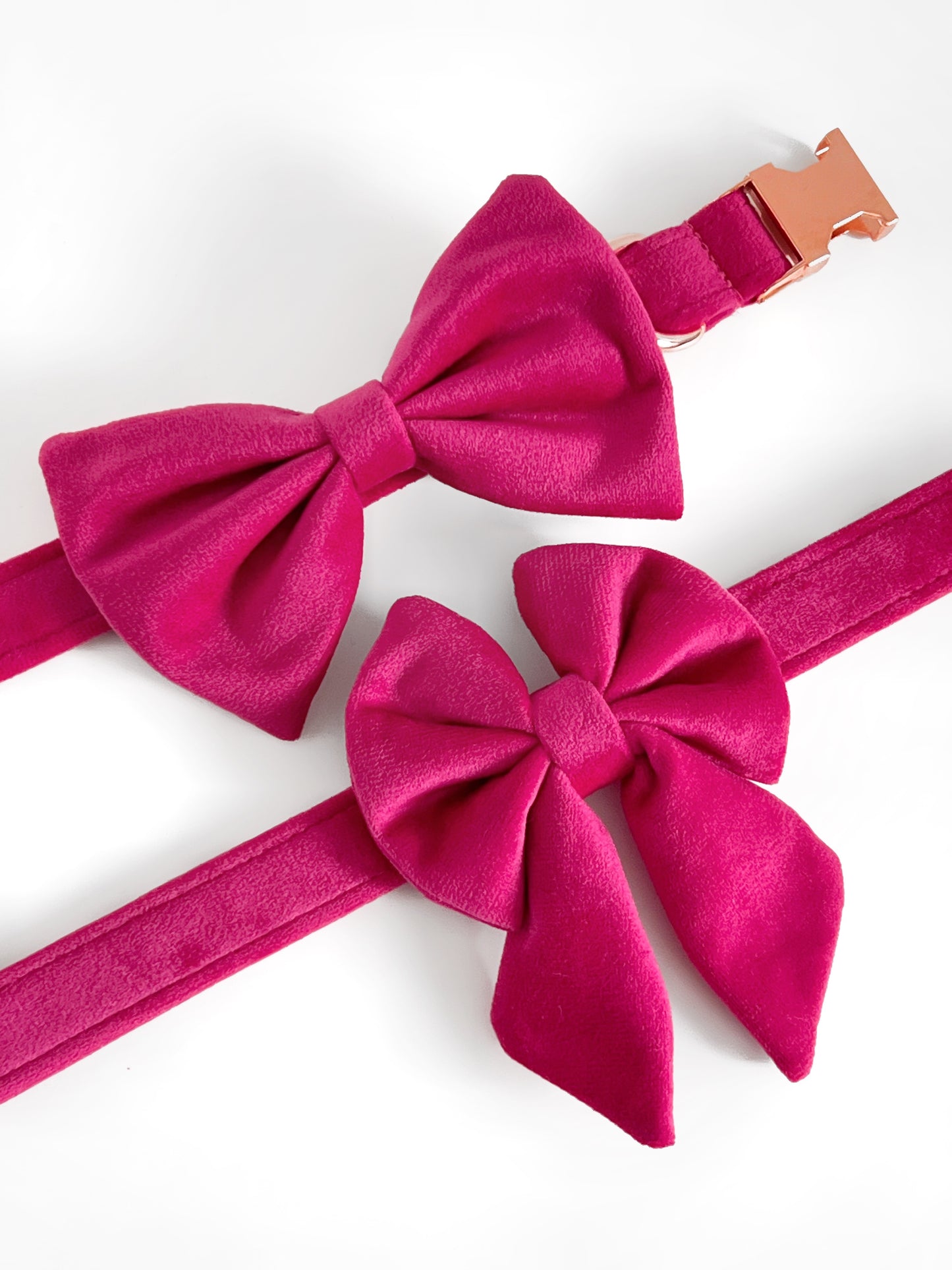 Collar | Fabric - Fuchsia Pink Velvet