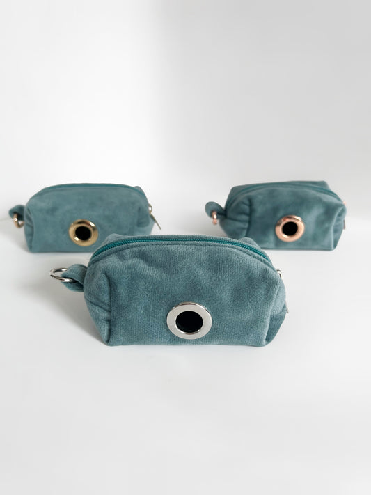 Poop Bag Holder - Blue Topaz Velvet