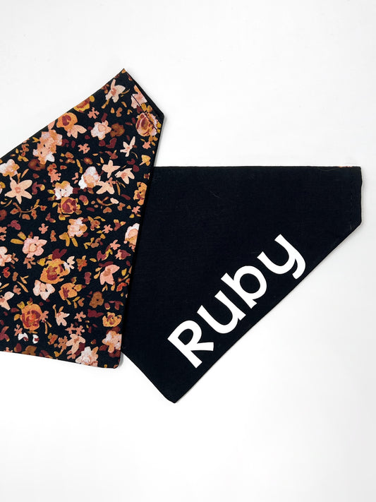 Bandana - Black Fall Florals