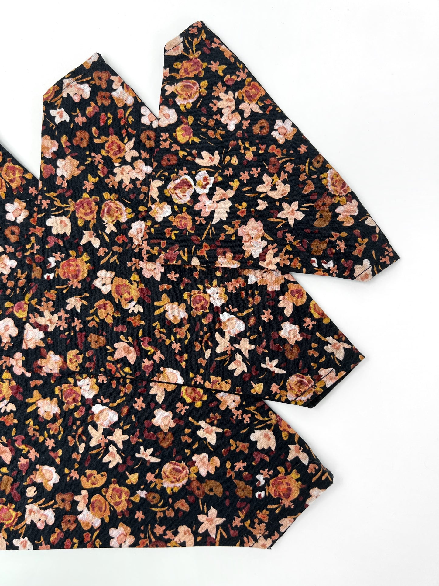 Bandana - Black Fall Florals