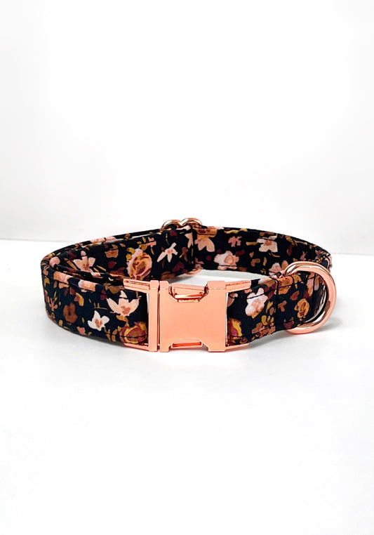 Collar | Fabric - Black Fall Florals