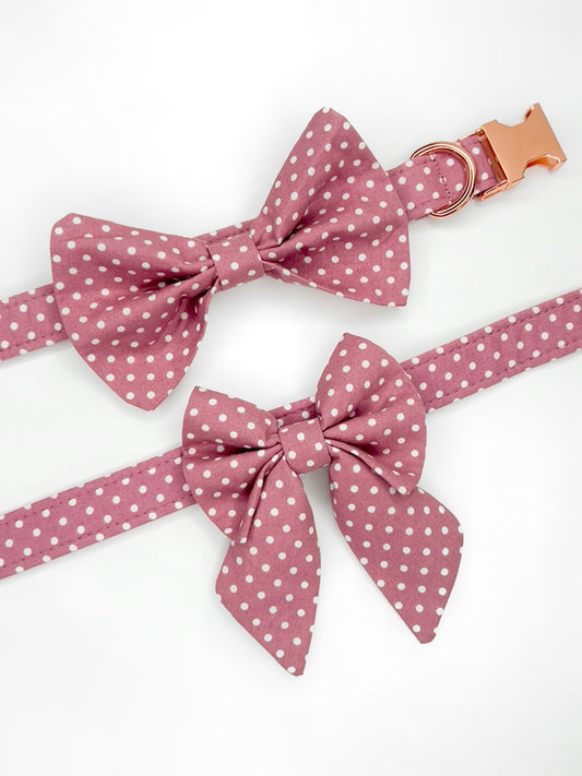 Bows - Mauve Polka Dot