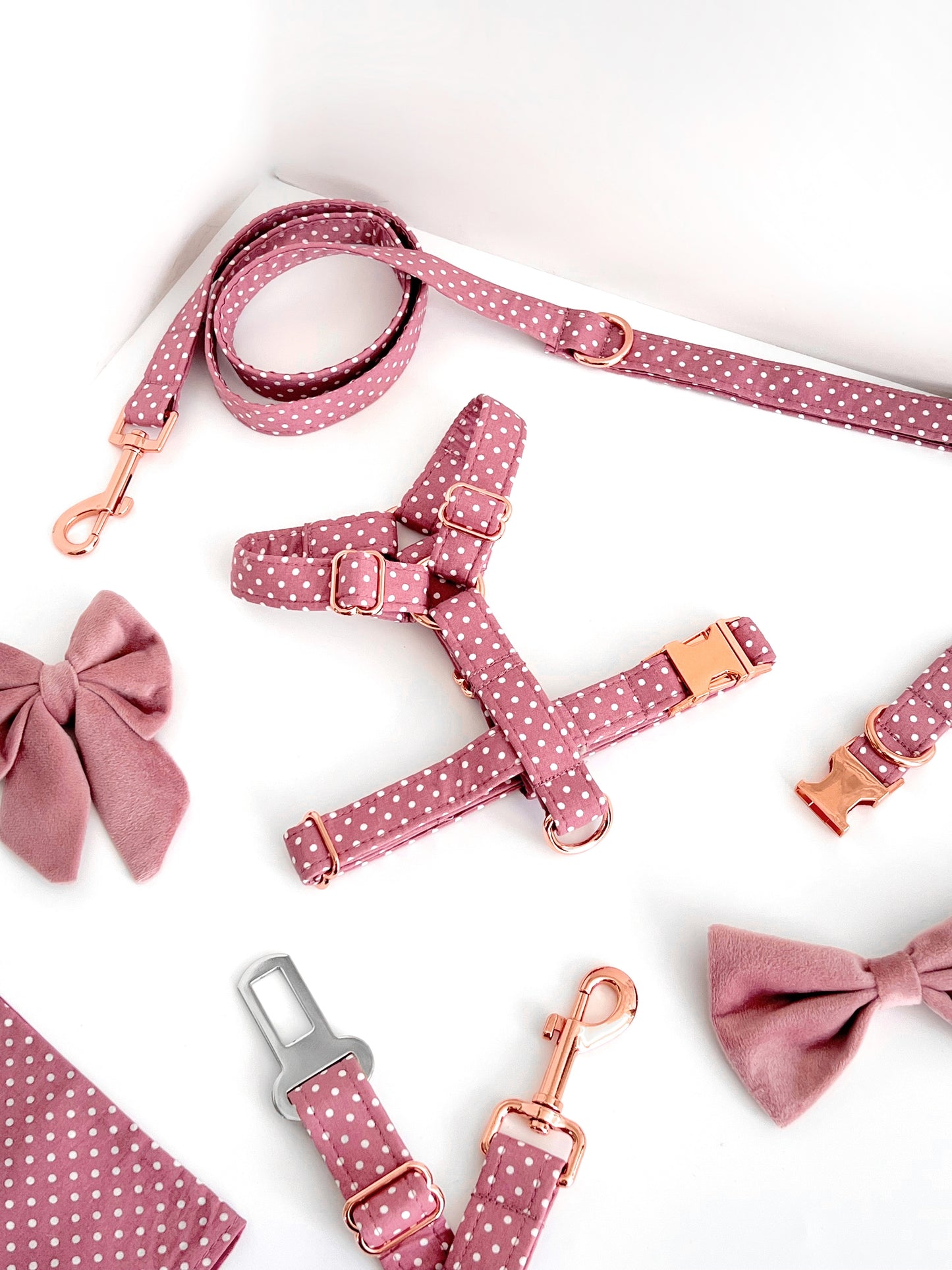 Bows - Mauve Polka Dot