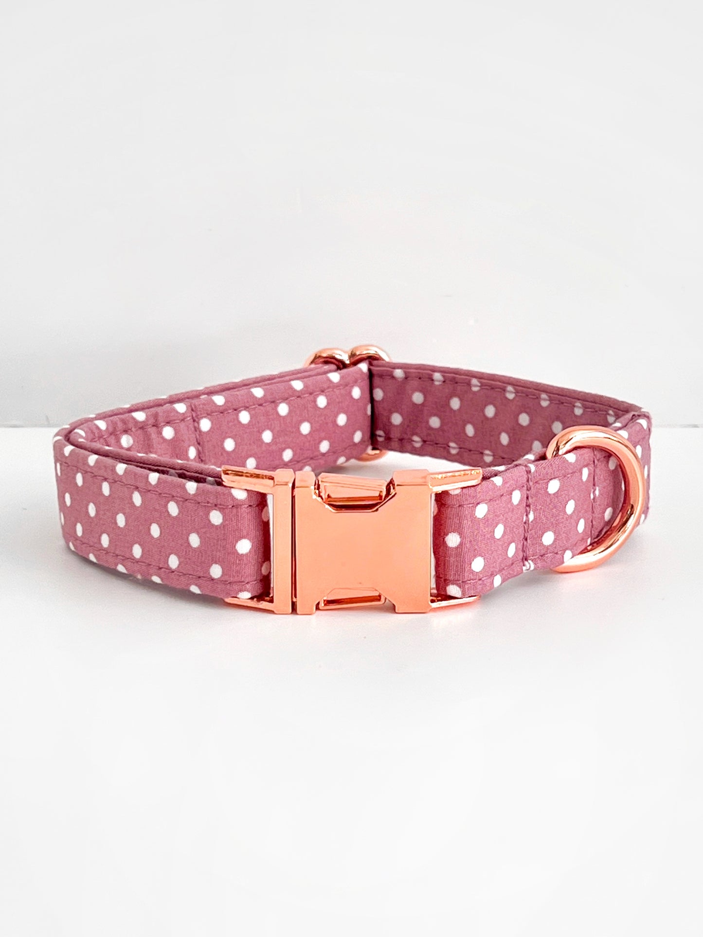 Collar | Fabric - Mauve Polka Dot