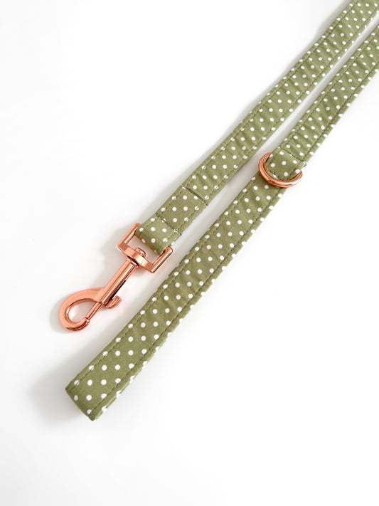 Lead | Fabric - Sage Polka Dot