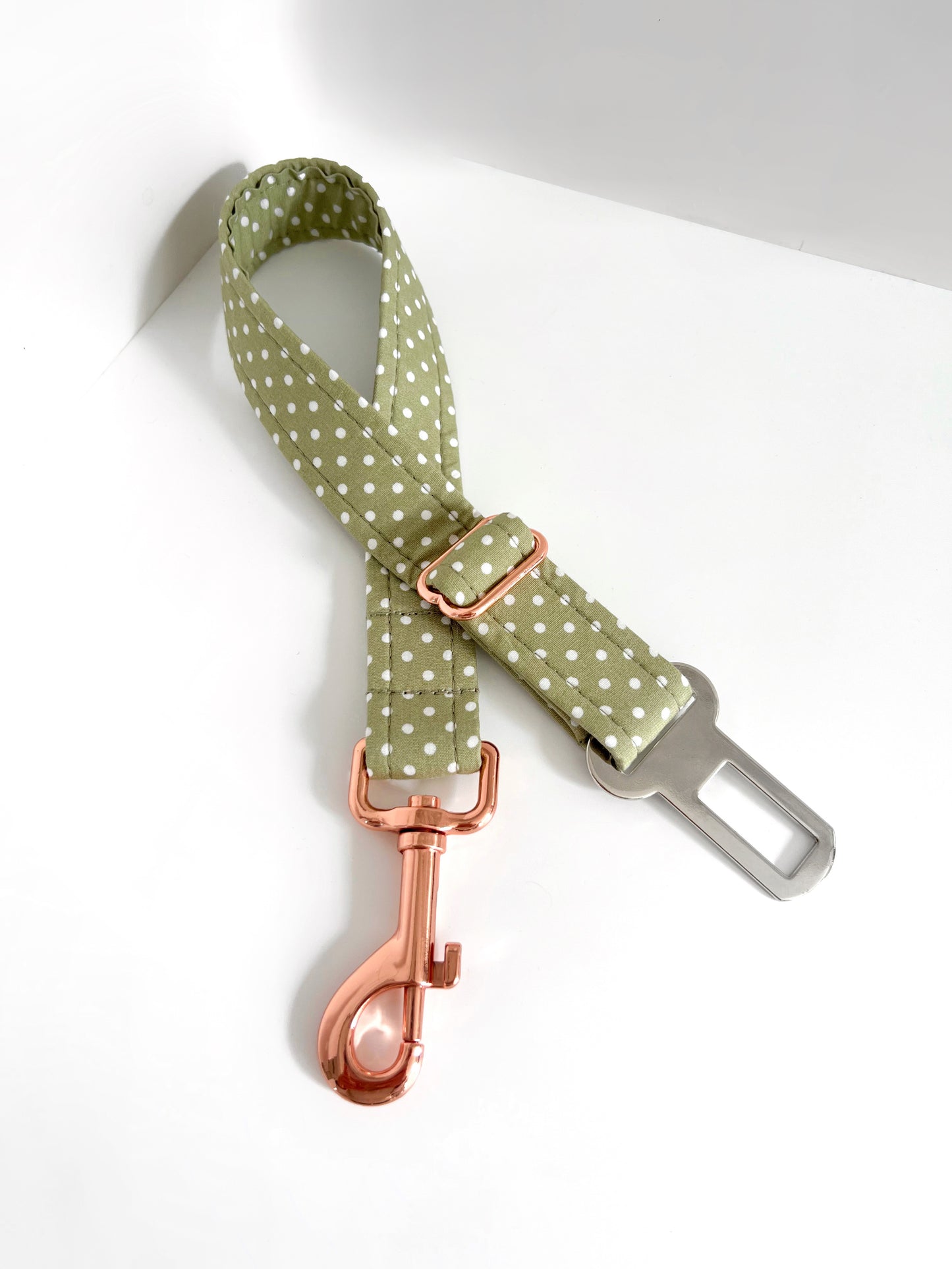 Seatbelt - Sage Polka Dot