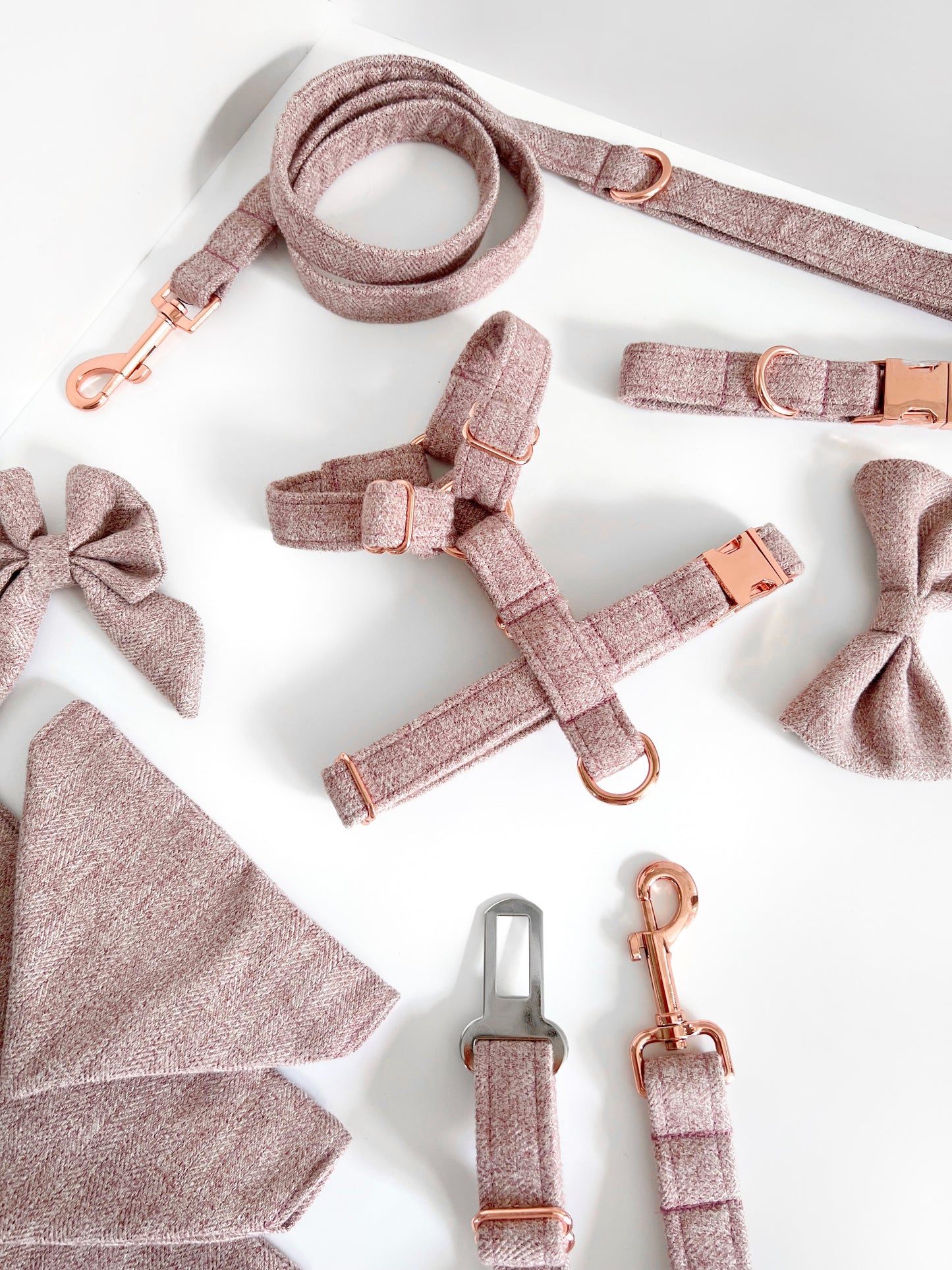 Collar | Fabric - Pink Tweed