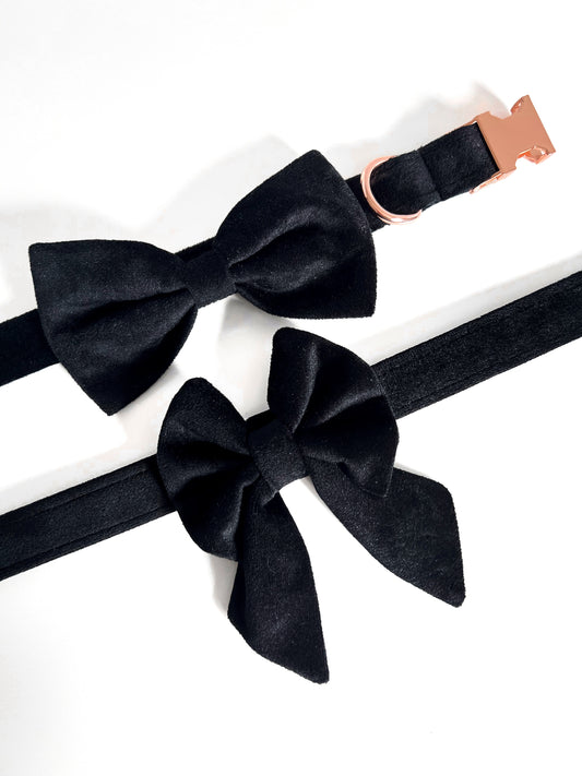 Bows - Black Oynx Velvet