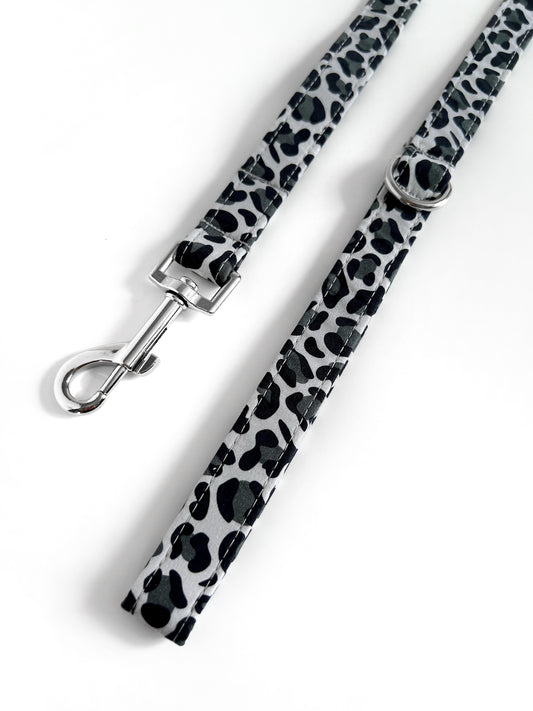 Lead | Fabric - Grey Leopard Print