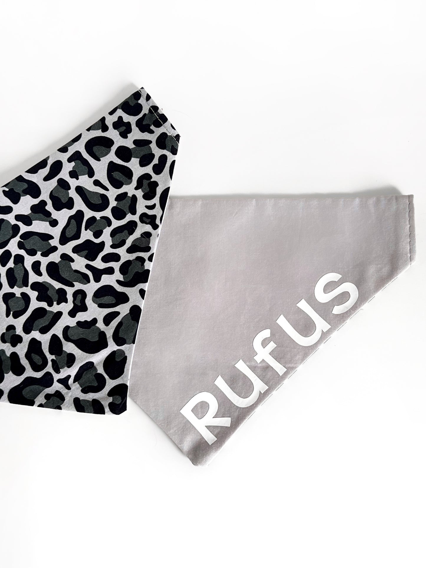 Bandana - Grey Leopard Print