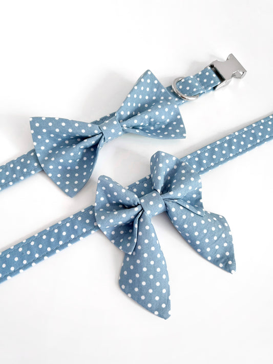 Bows - Blue Polka Dot