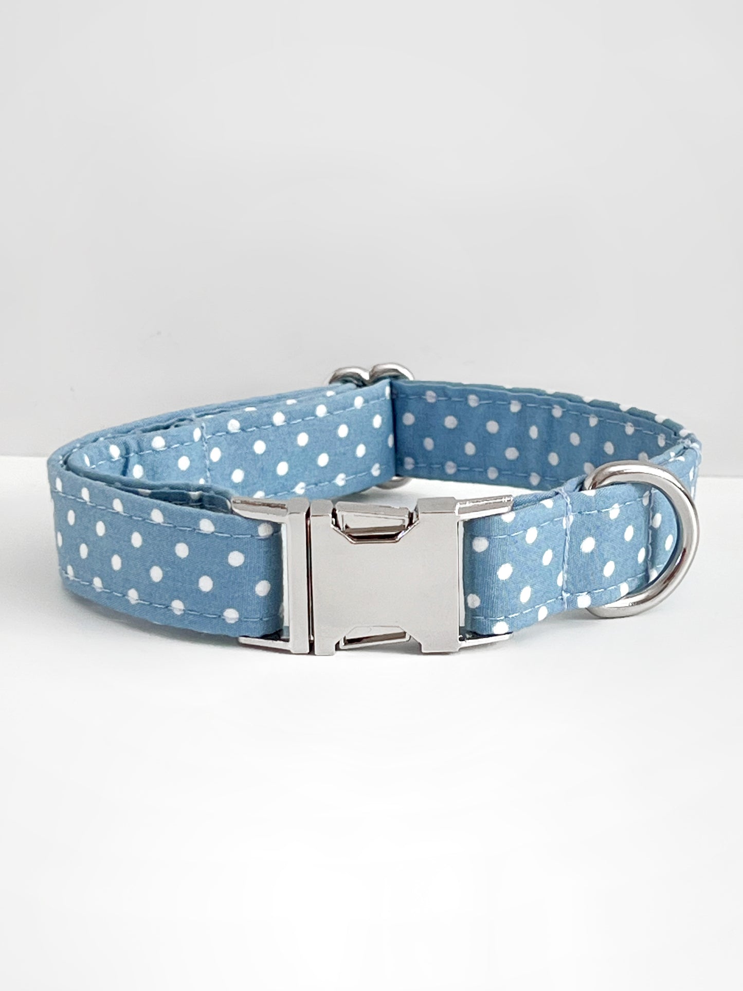 Collar | Fabric - Blue Polka Dot