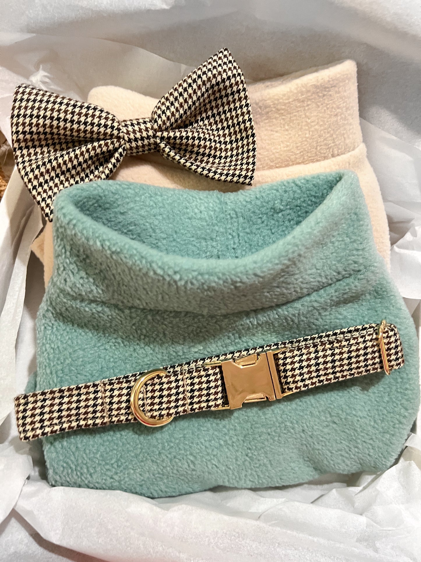 Bows - Brown Houndstooth