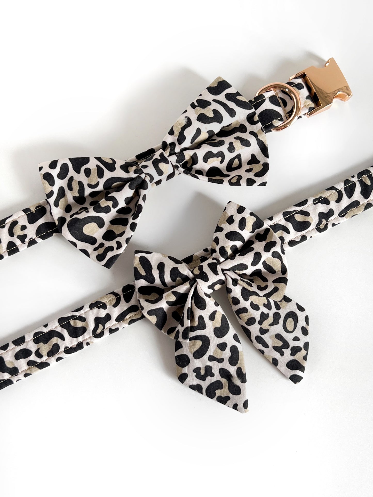 Collar | Fabric - Beige Leopard Print