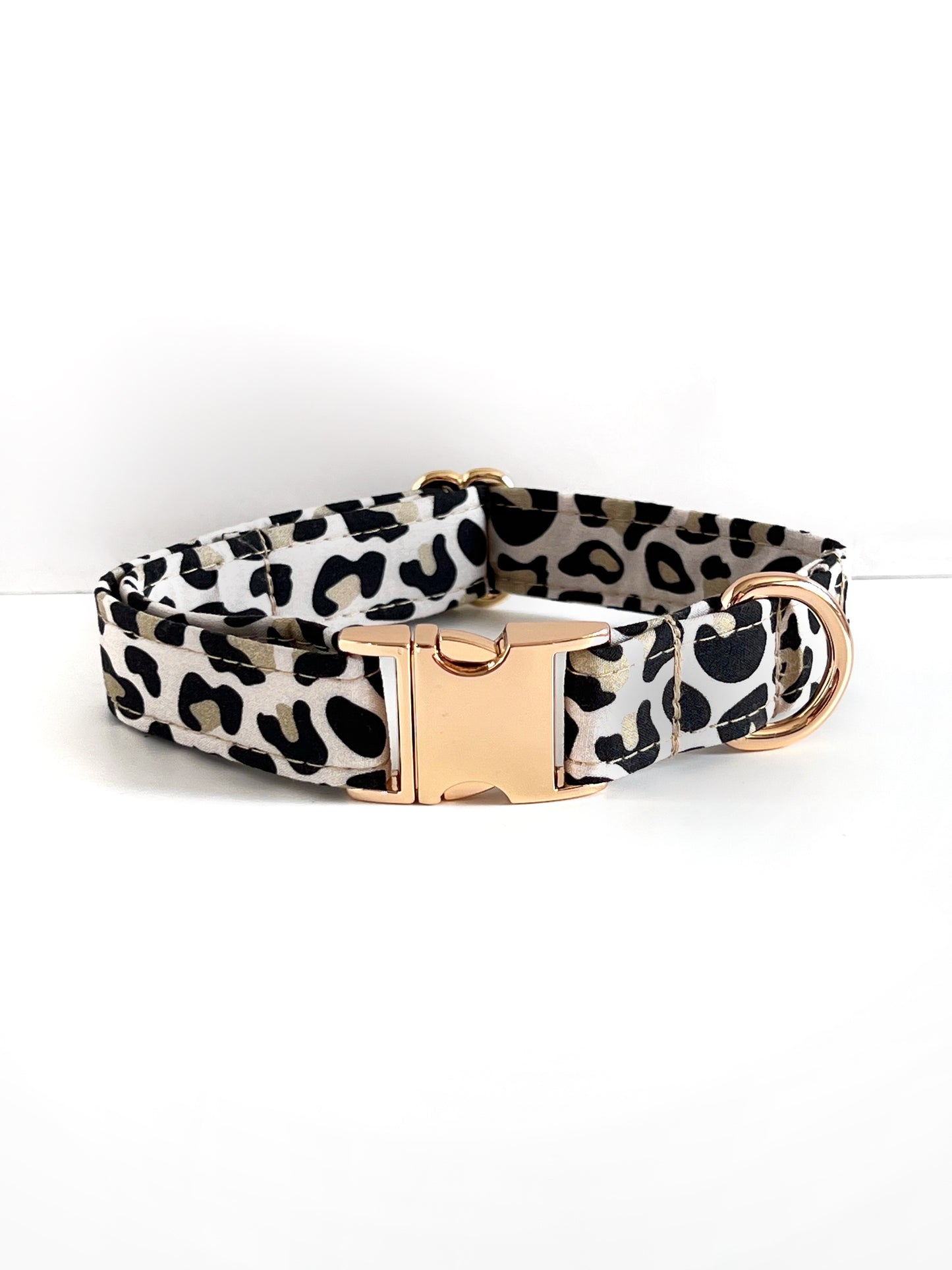 Collar | Fabric - Beige Leopard Print