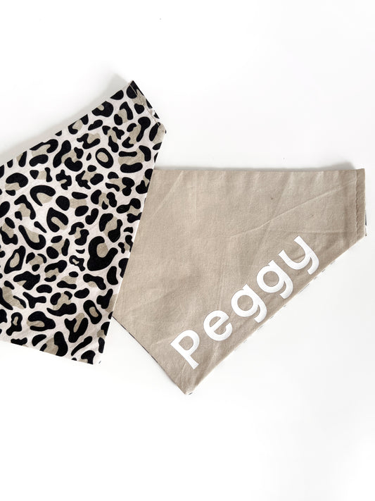 Bandana - Beige Leopard Print