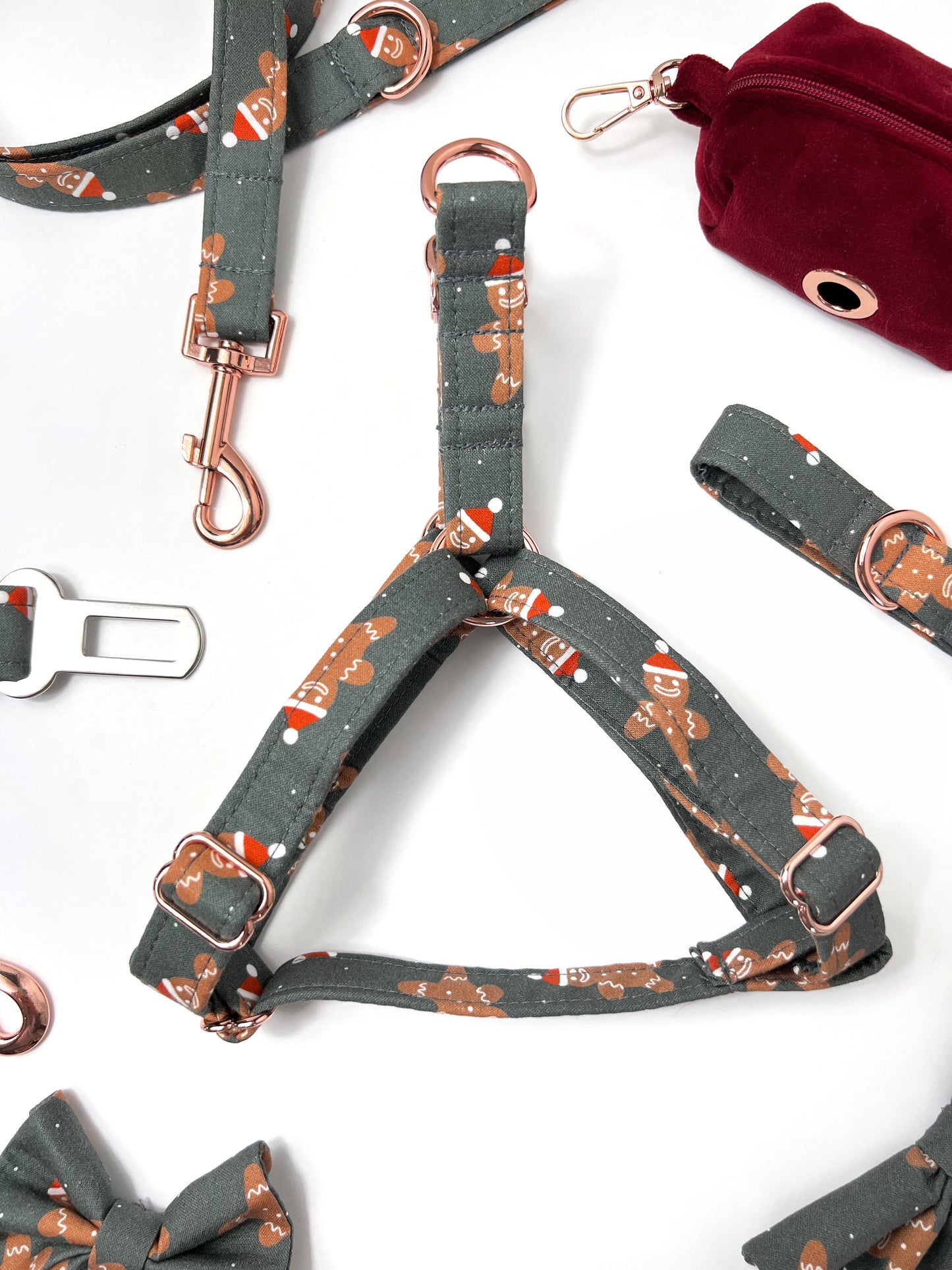 Harness | Fabric Strap - Grey Gingerbread