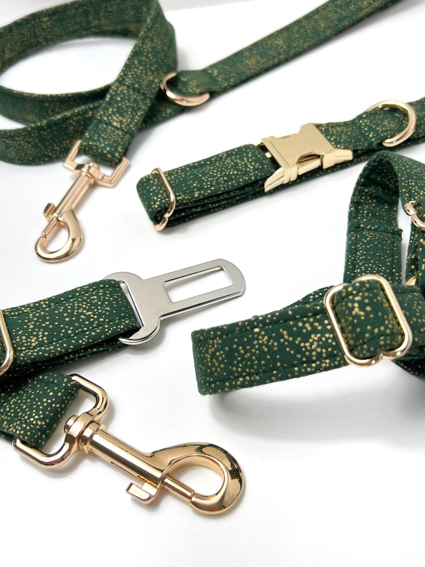 Collar | Fabric - Green Classic Christmas