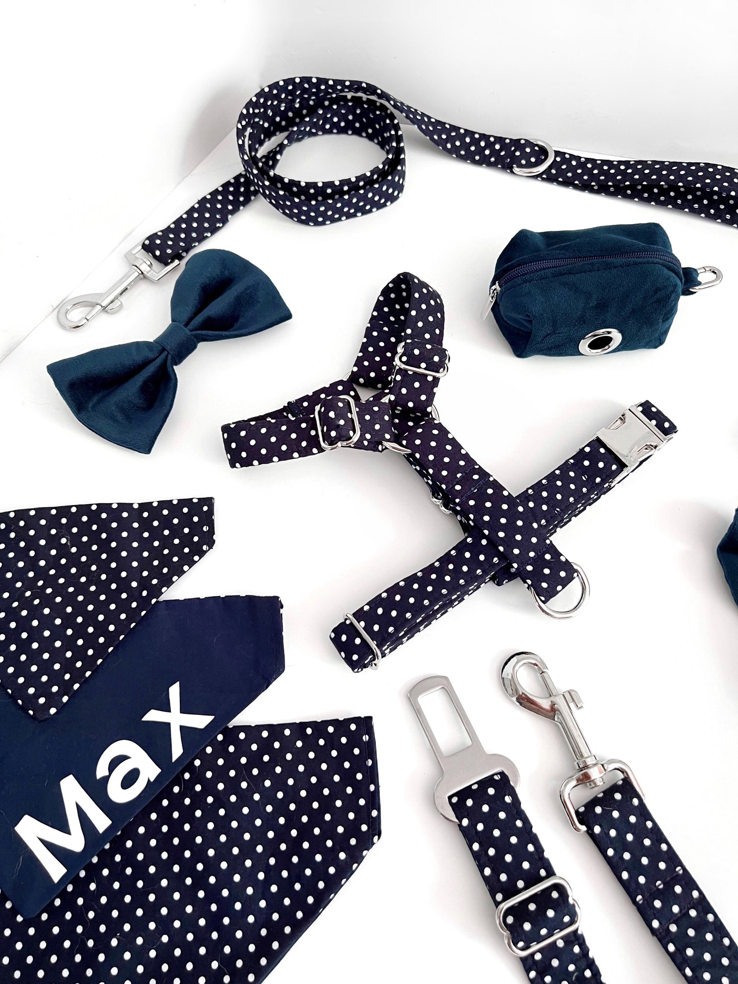 Bandana - Navy Polka Dot